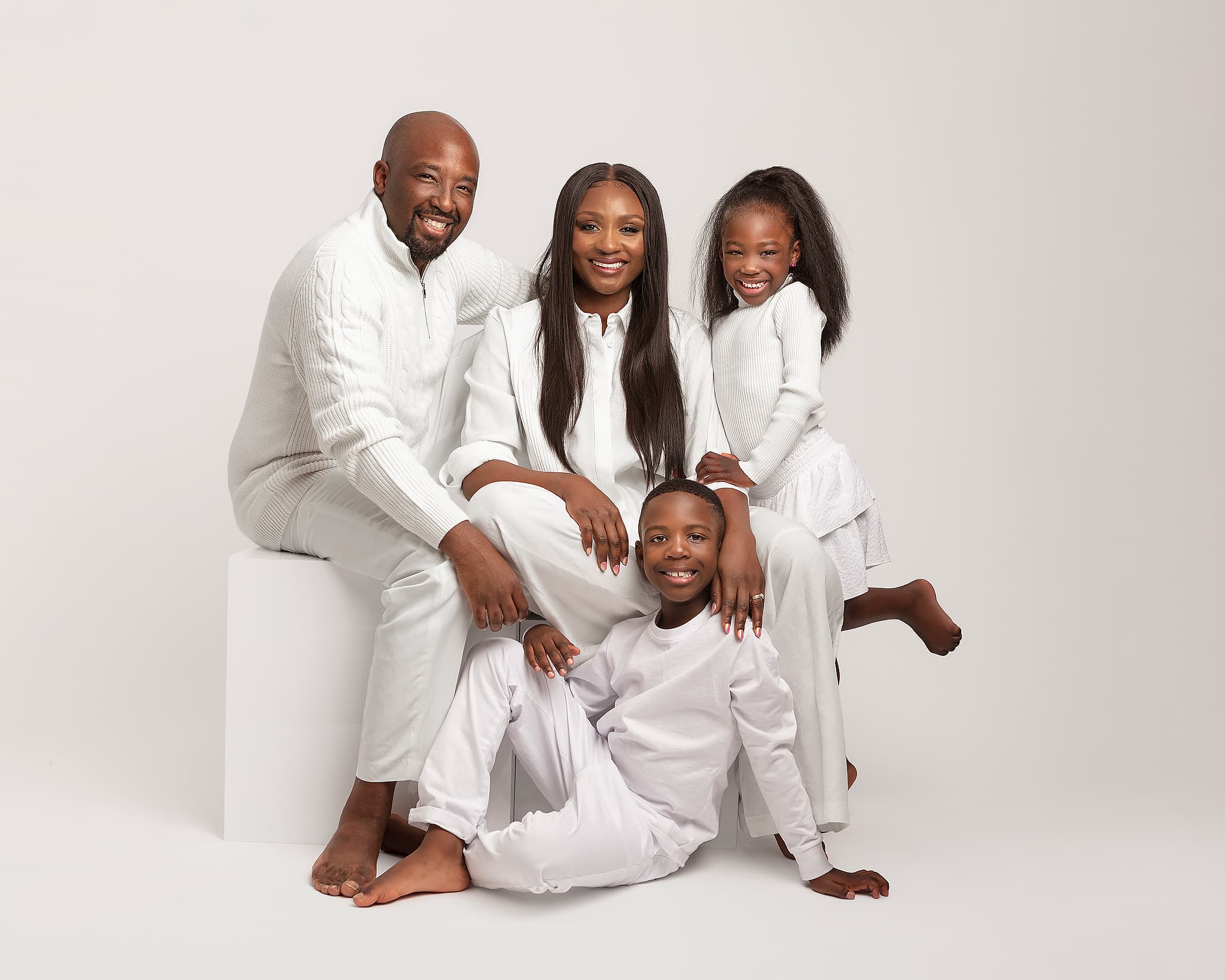 beautiful black family photoshoot